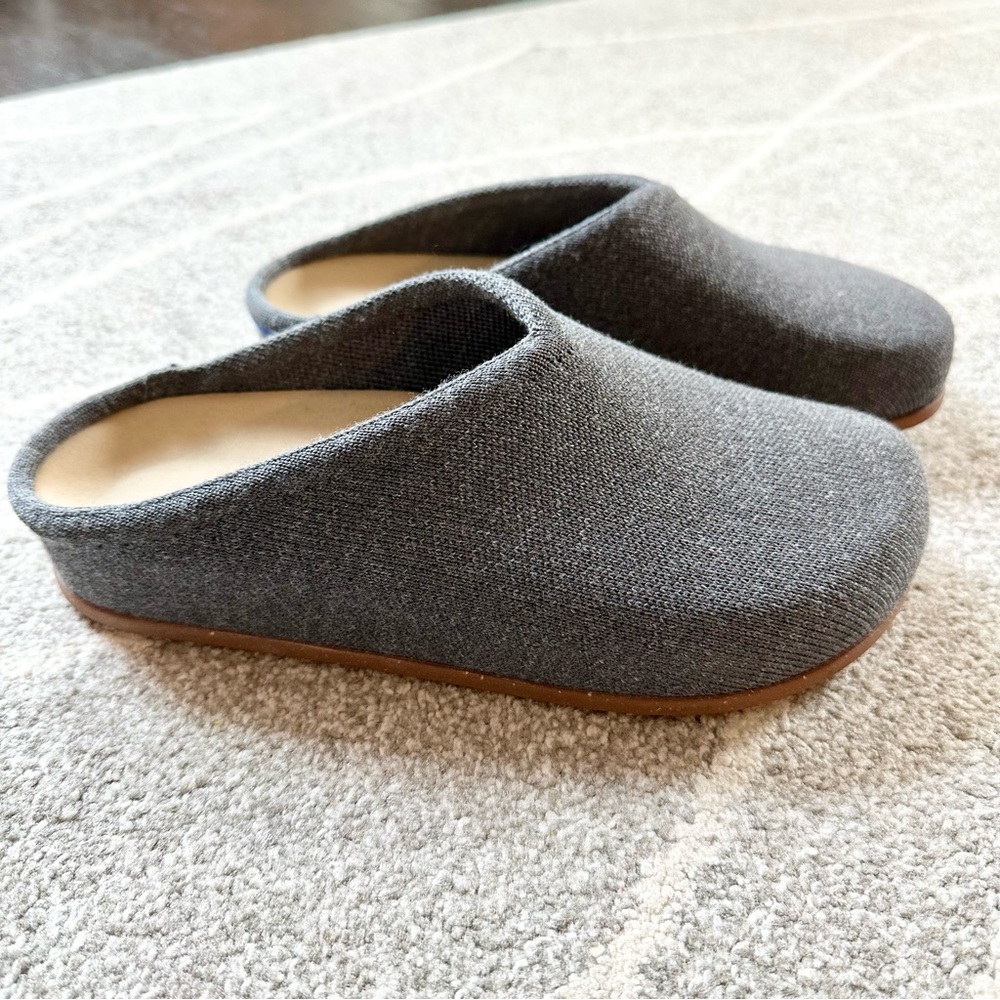 Rothy’s The Casual Clog Mountain Gray Knit Merino Clogs